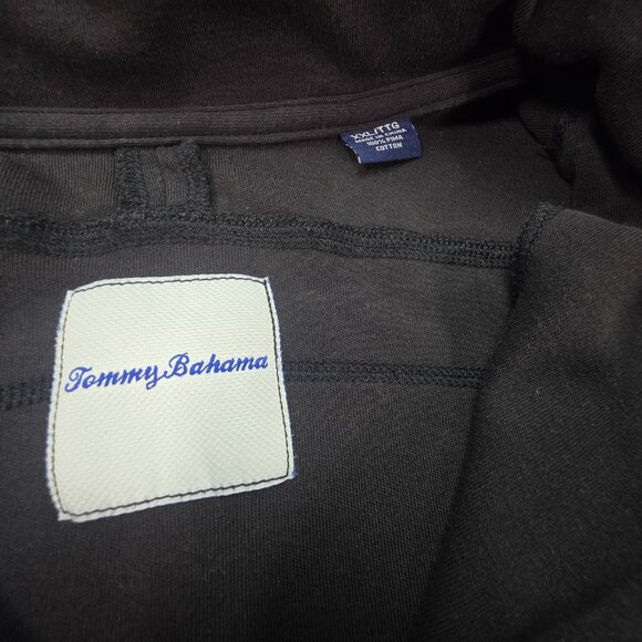 Tommy Bahama Mens XXL 1/4 Zip Pullover Long Sleeve Pima Cotton‎ Black Preppy - Picture 5 of 6